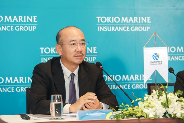 Ông Hideaki Maeomote - Tổng Giám Đốc Tokio Marine Việt Nam phát biểu tại buổi họp báo