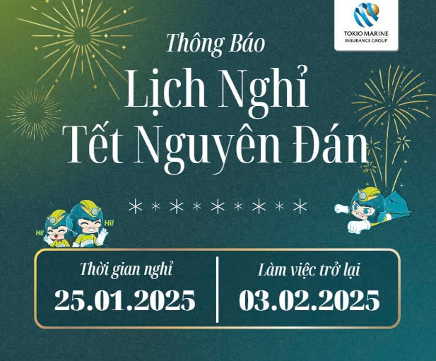 THÔNG BÁO NGHỈ TẾT NGUYÊN ĐÁN 2025