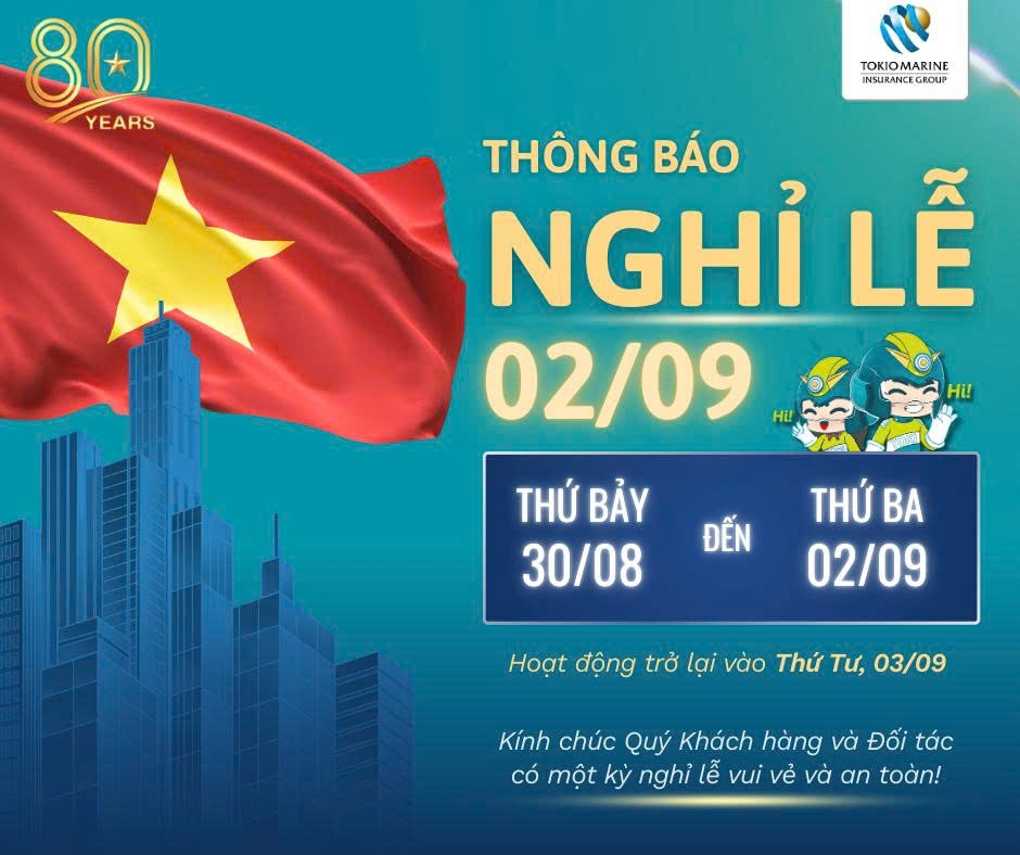 THÔNG BÁO NGHỈ LỄ QUỐC KHÁNH 2/9