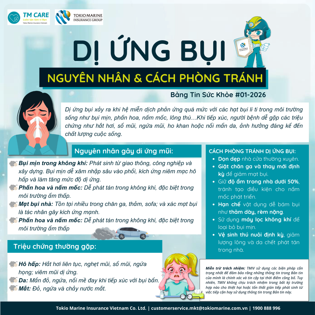 Dị ứng bụi – Nguyên nhân và cách phòng tránh