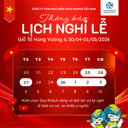 THÔNG BÁO NGHỈ LỄ 